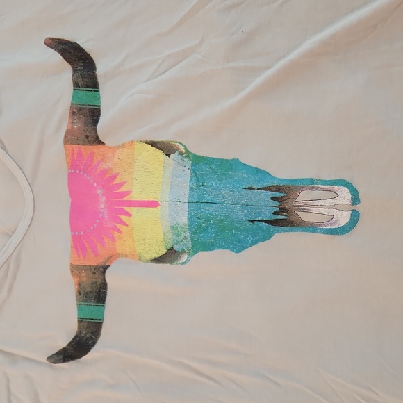 Show Me Your Mumu Mellow Benji Tunic Tee in Boho Bull Small Short Sleeve - Picture 3 of 4